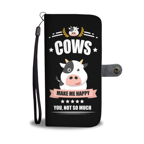 Image of Cows Make Me Happy Phone Wallet Case