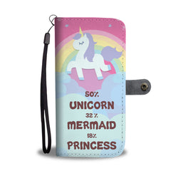 50% Unicorn Phone Wallet Case