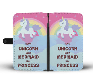 50% Unicorn Phone Wallet Case