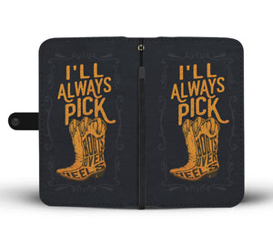 Boots Over Heels (Farm Girl) Phone Wallet Case