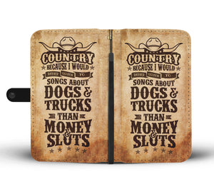 Country Music Phone Wallet Case
