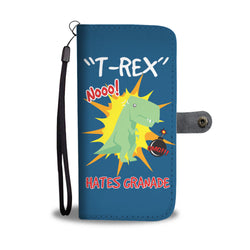 T-Rex Hates Grenades Phone Wallet Case