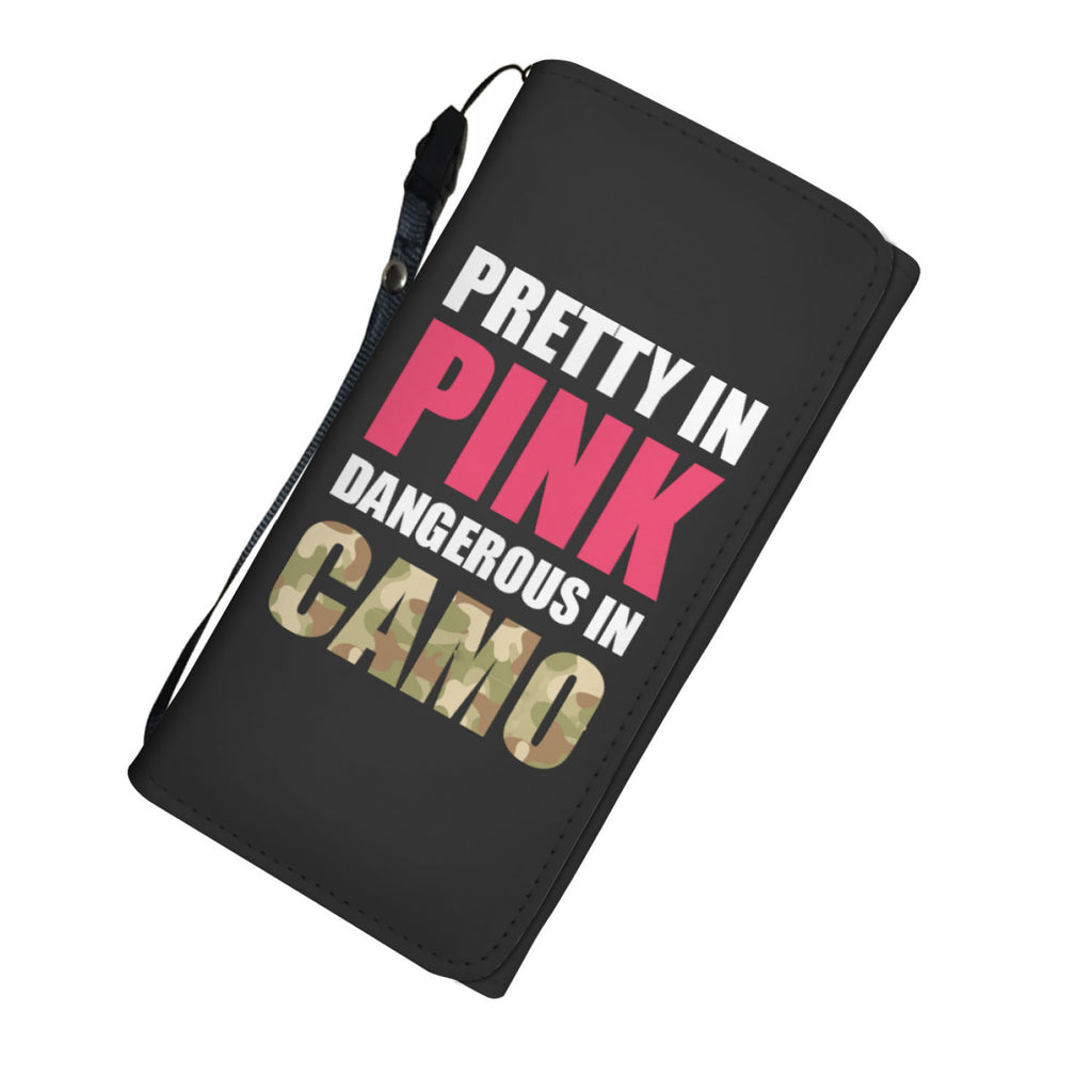Pretty In Pink Dangerous in Camo Womens Wallet