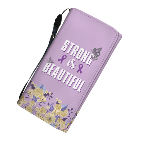 Image of Strong Is Beautiful Pink Ribbon ( breast cancer awareness ) Womens Wallet