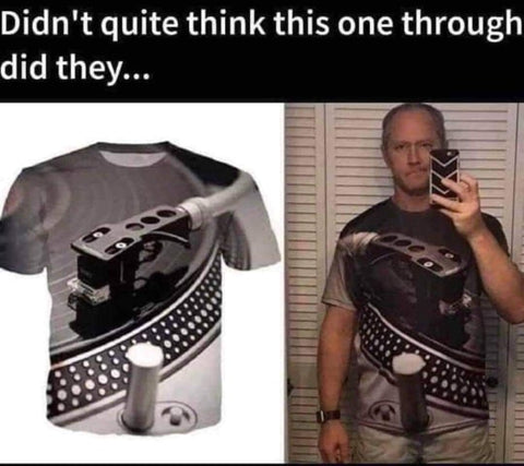 Image of Ultimate Funny DJ Turntable Tee Shirt